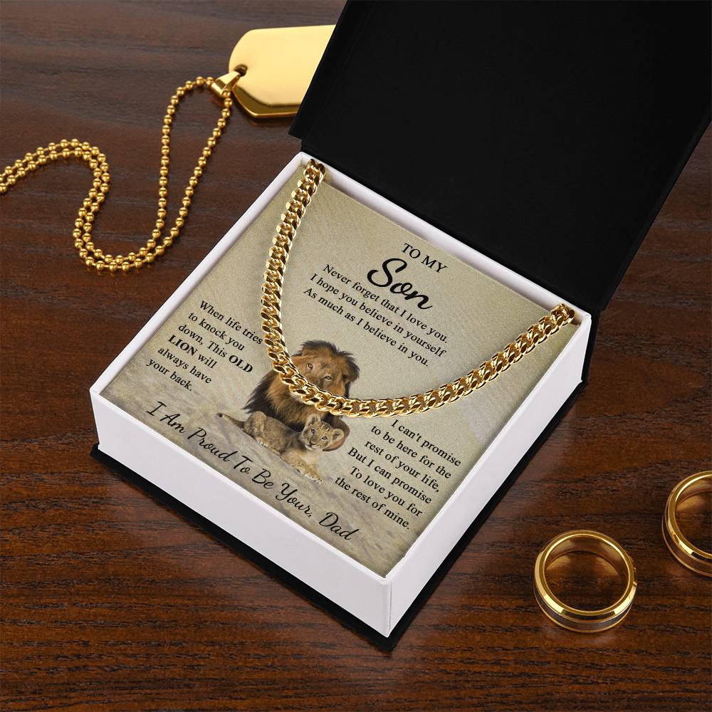 To My Son | Never Forget That I Love You - I Am Proud To Be Your Dad | Cuban Link Chain