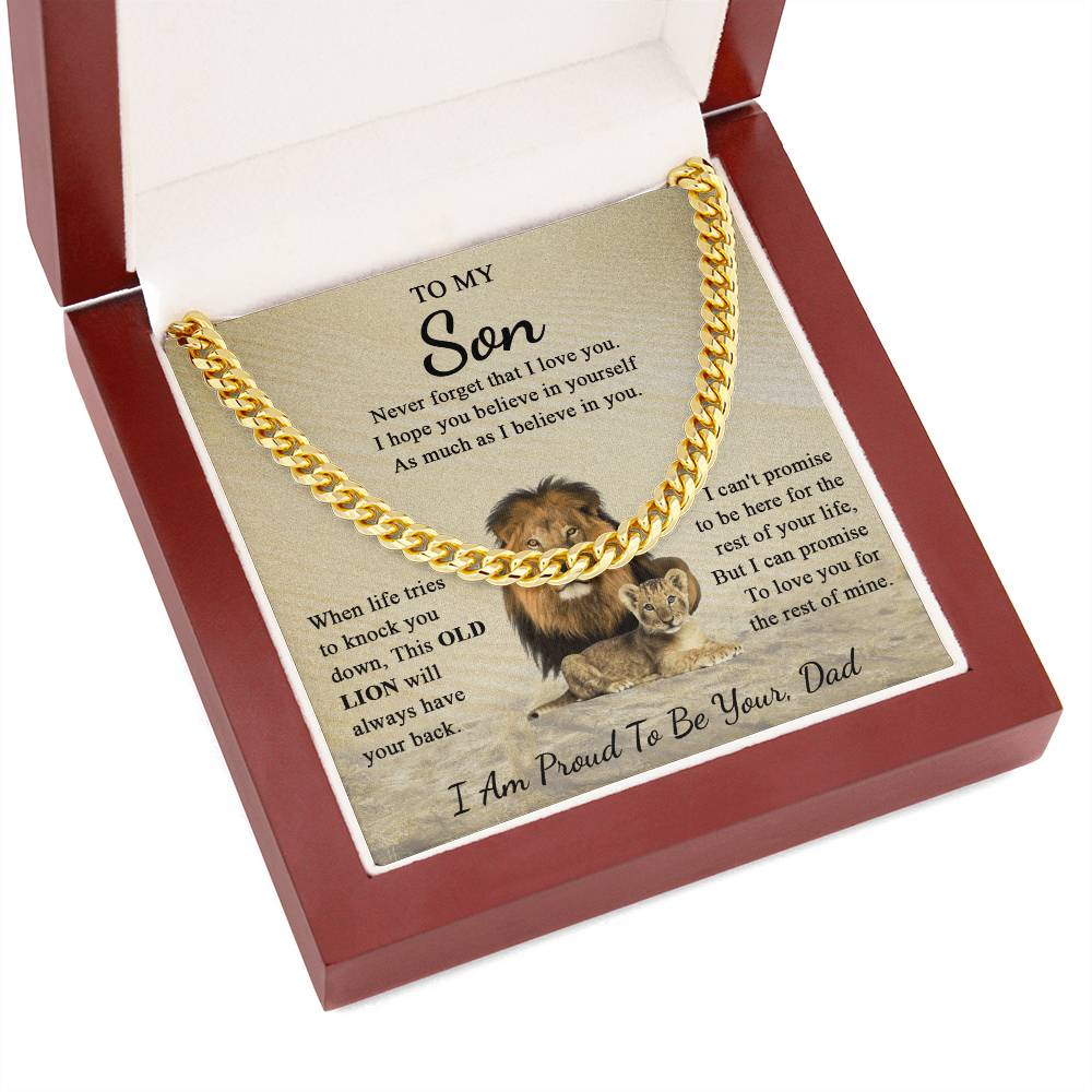 To My Son | Never Forget That I Love You - I Am Proud To Be Your Dad | Cuban Link Chain