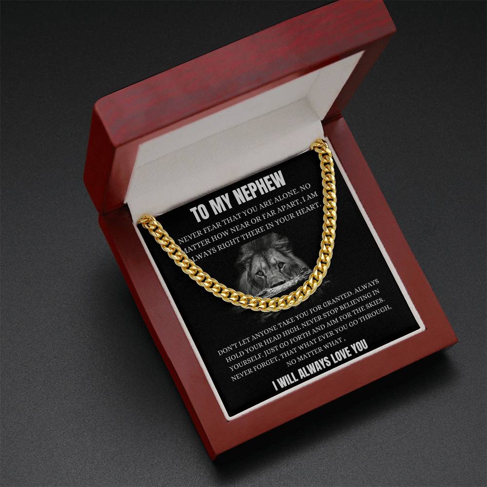 To My Nephew - Never Forget - Cuban Link Chain