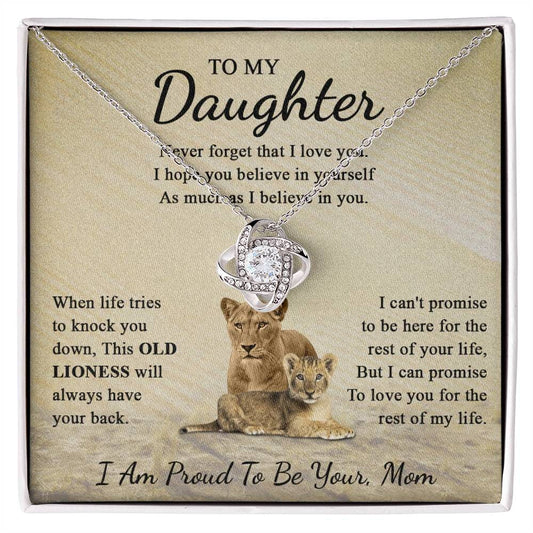 To My Daughter From Mom - I Am Proud - Crown Love Necklace