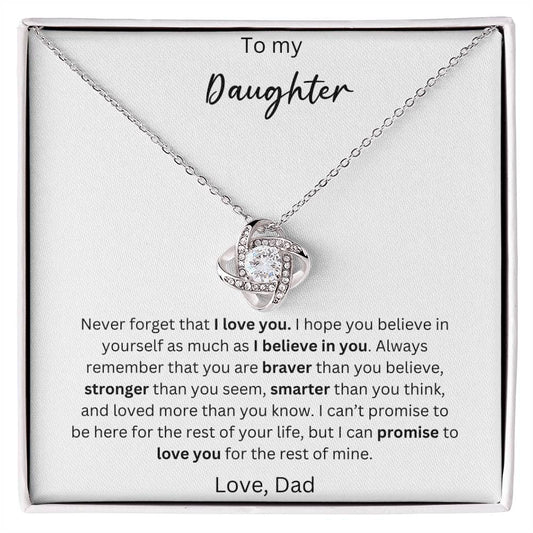 To My Daughter - You Are Wonderful - Crown Love Necklace