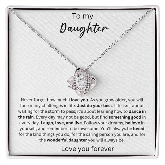 To My Daughter - Believe In Yourself - Crown Love Necklace