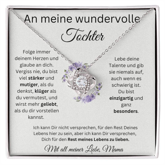 An Meine Wundervolle  | Glaube An Dich | Love Knot Necklace