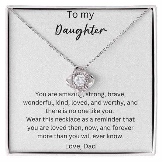 To My Daughter - You Are Amazing - Crown Love Necklace