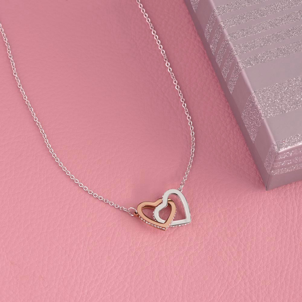 To My Granddaughter - It's A Special Bond - Interlocking Hearts Necklace