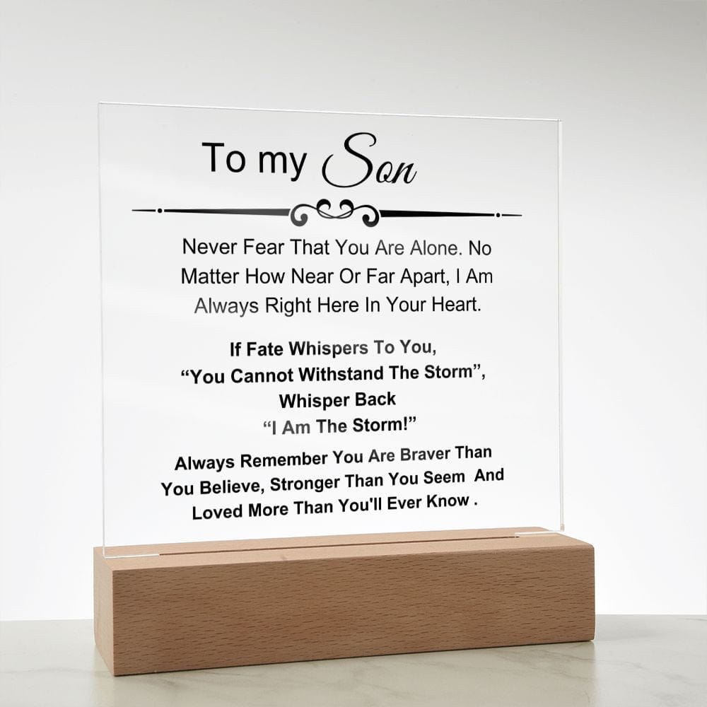 To My Amazing Son - You Are Stronger Than You Seem - Square Acrylic Plaque