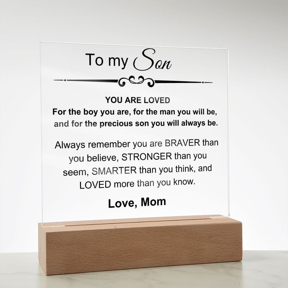 To My Amazing Son - You Are Stronger Than You Believe - Square Acrylic Plaque
