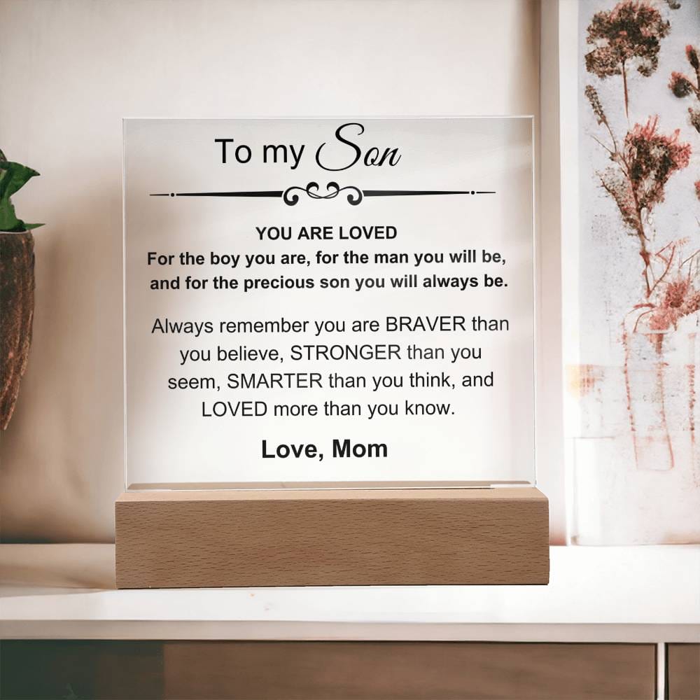 To My Amazing Son - You Are Stronger Than You Believe - Square Acrylic Plaque