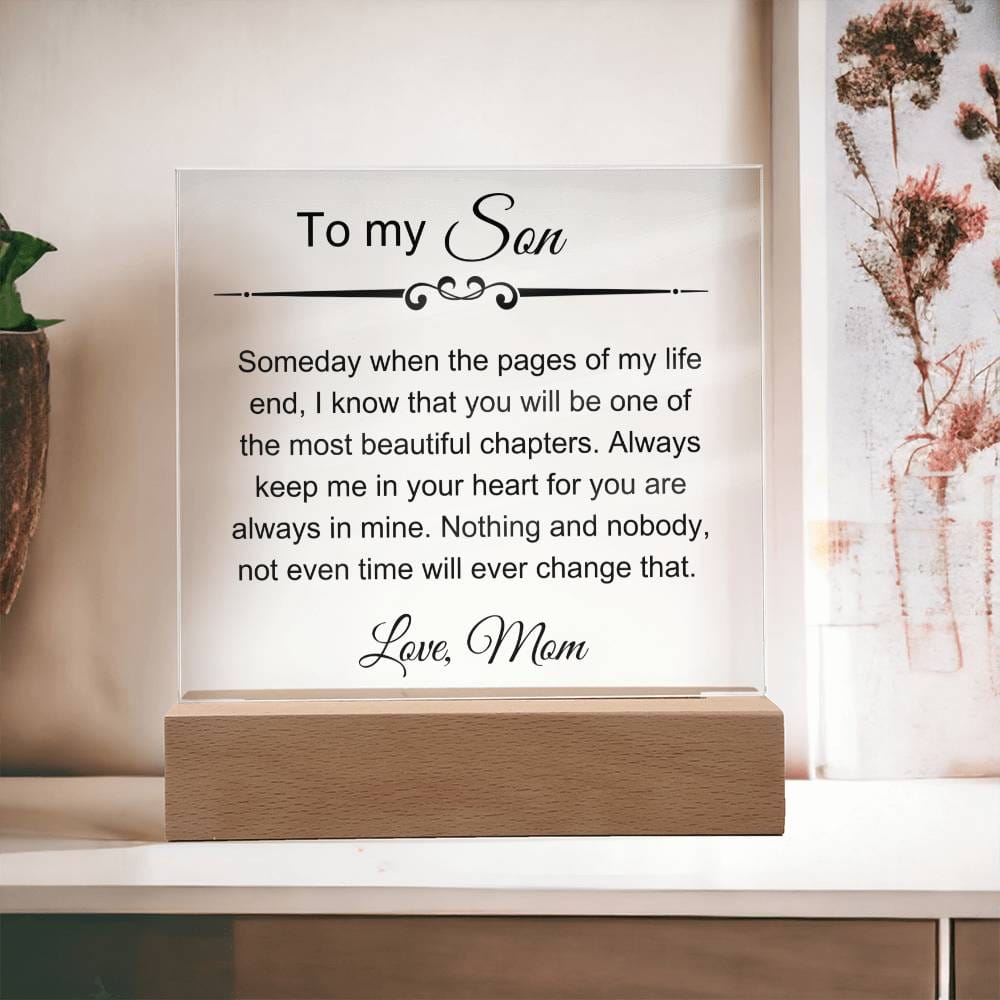 To My Amazing Son - Always Keep Me In Your Heart - Square Acrylic Plaque