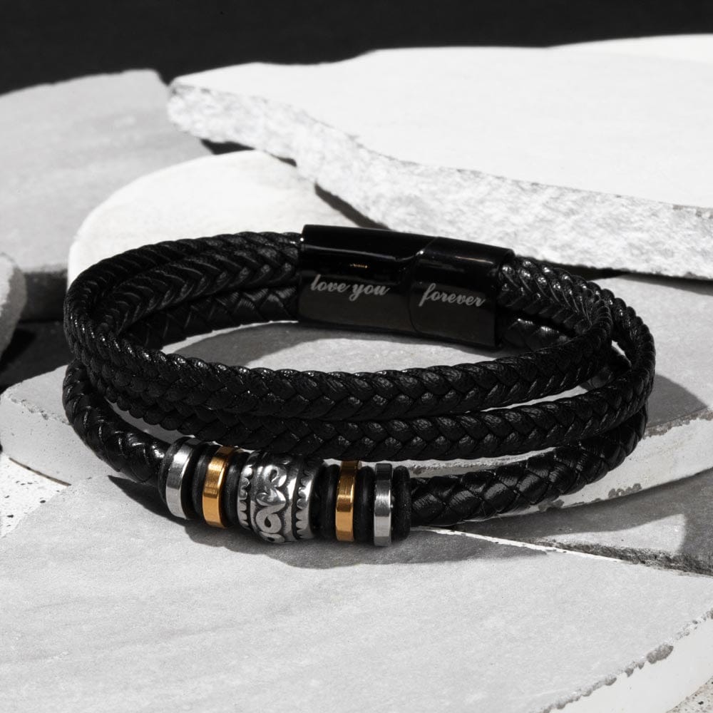 To My Son - You Are Braver Than You Believe - Luxury Leather Bracelet