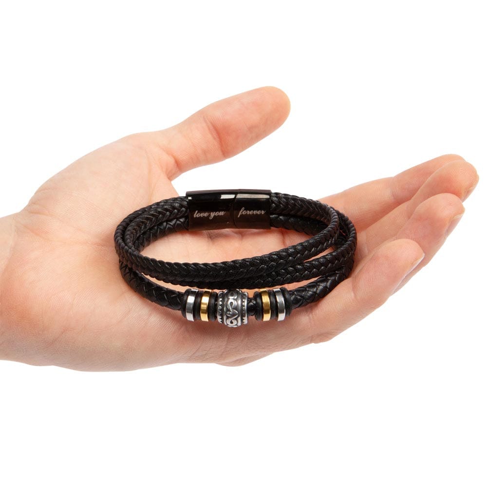 To My Son - I'm Always Here For You - Luxury Leather Bracelet