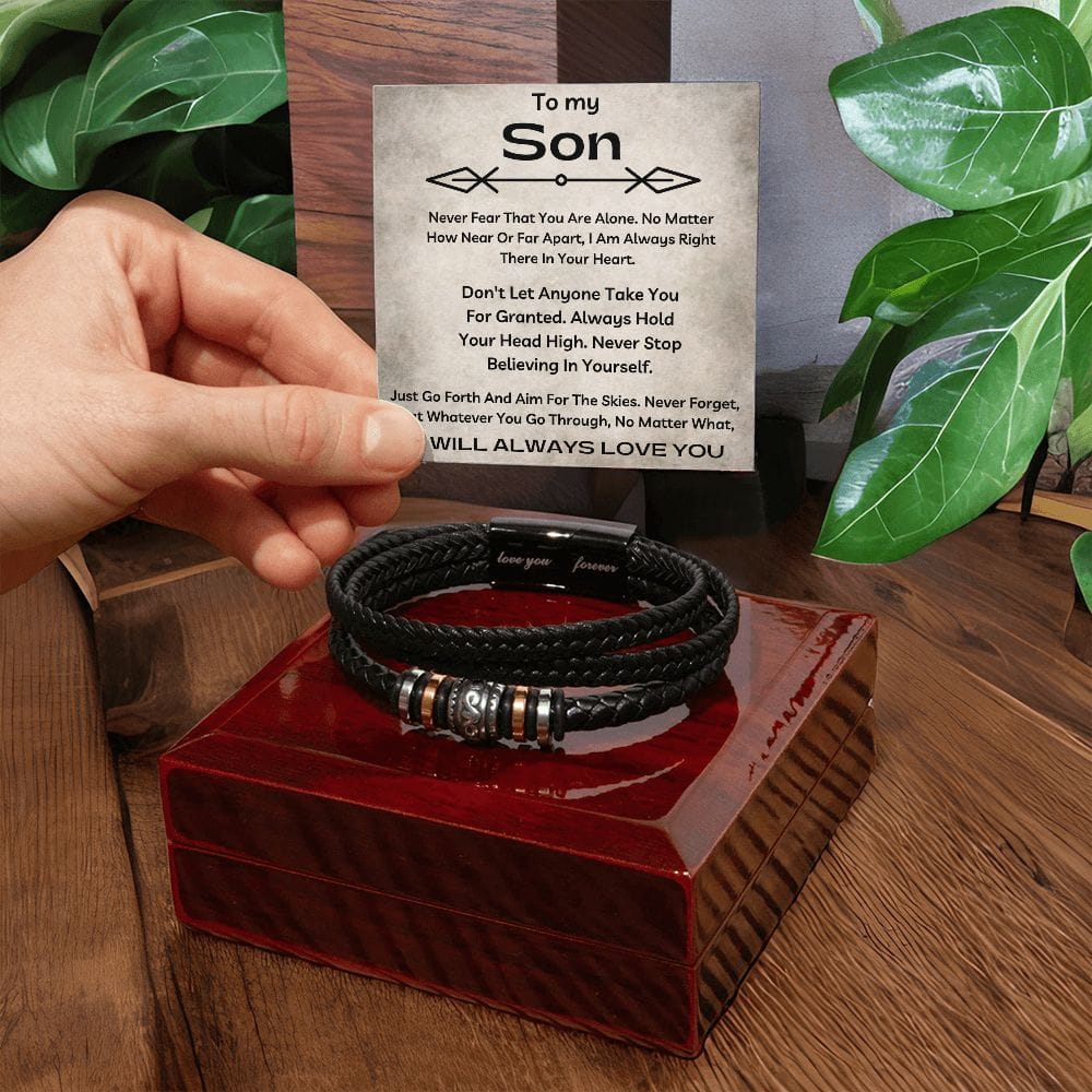 To My Son - You Are Stronger Than You Seem - Luxury Leather Bracelet