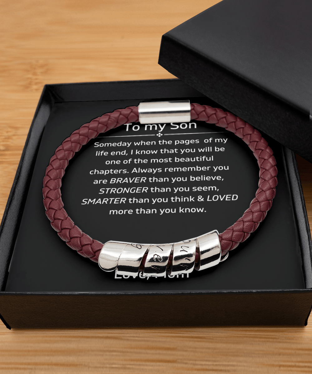 To My Son - Someday - Vegan Leather Bracelet