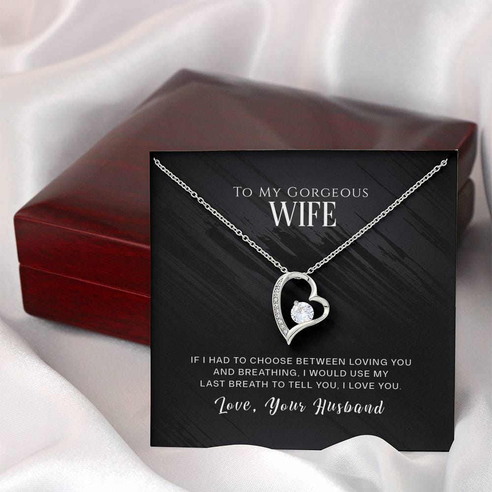 To My Gorgeous Wife - 14K White Gold Finish