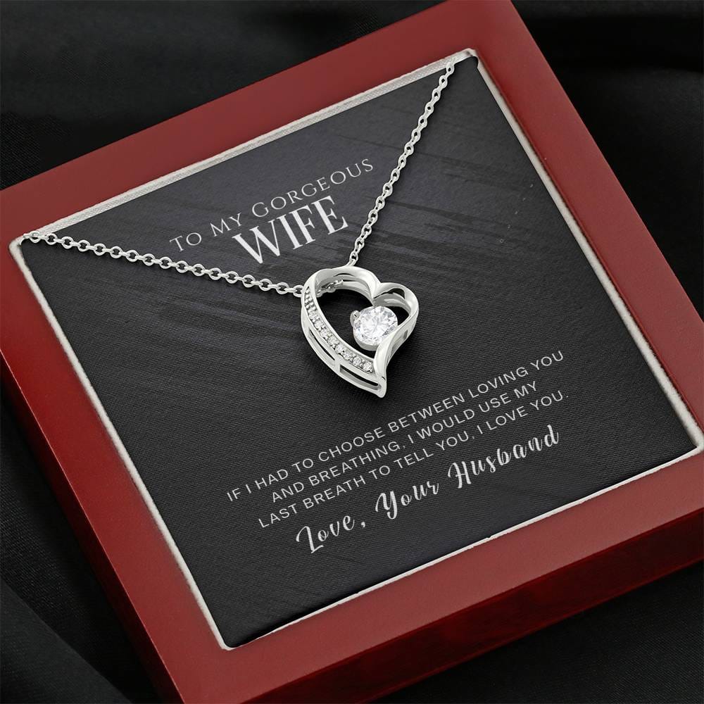 To My Gorgeous Wife - 14K White Gold Finish