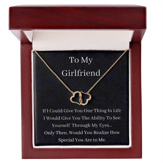 To My Girlfriend - If I Could - Everlasting Love 10K Solid Gold Necklace