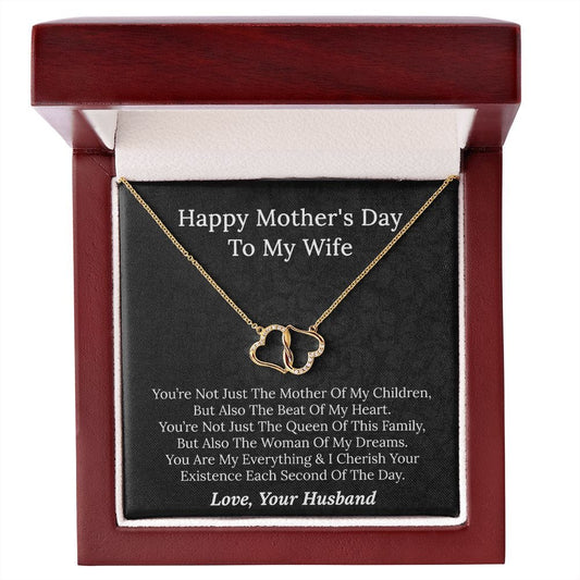 Happy Mother's Day To My Wife - Everlasting Love 10K Solid Gold Necklace