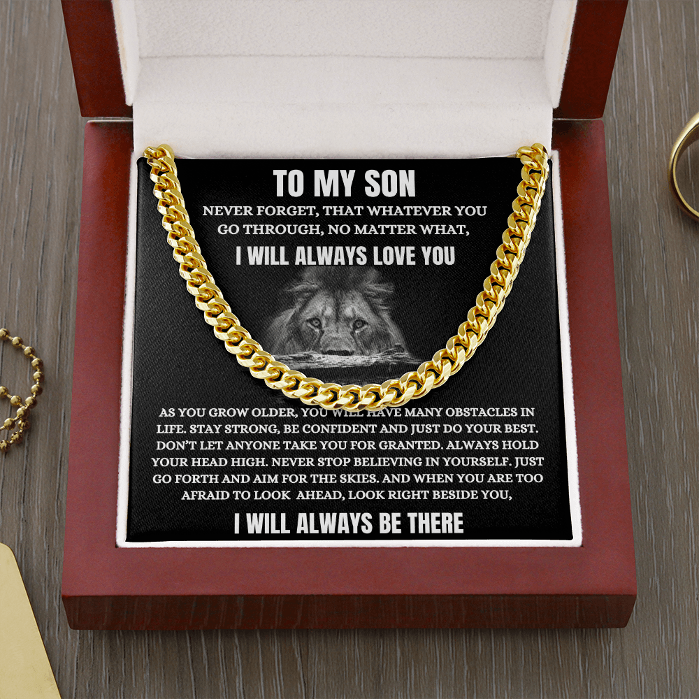 To My Son - Never Forget - Cuban Link Chain Necklace