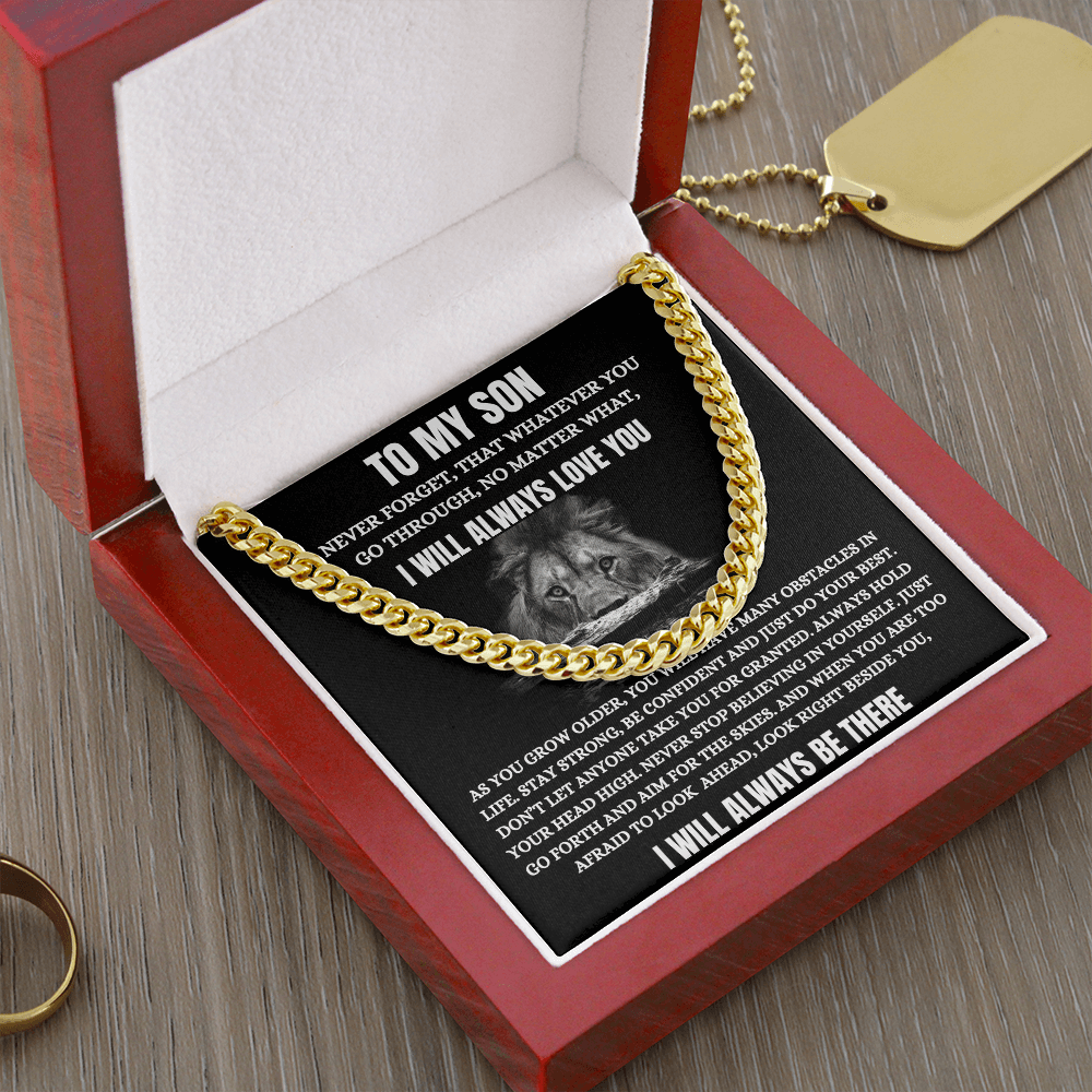 To My Son - Never Forget - Cuban Link Chain Necklace