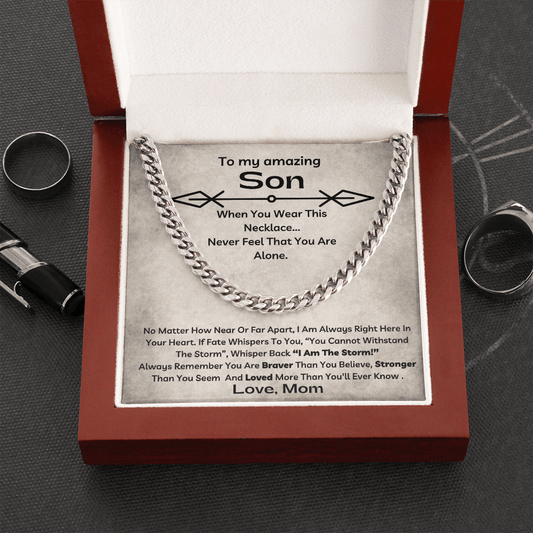 To My Amazing Son - When You Wear This Necklace - Cuban Link Chain Necklace