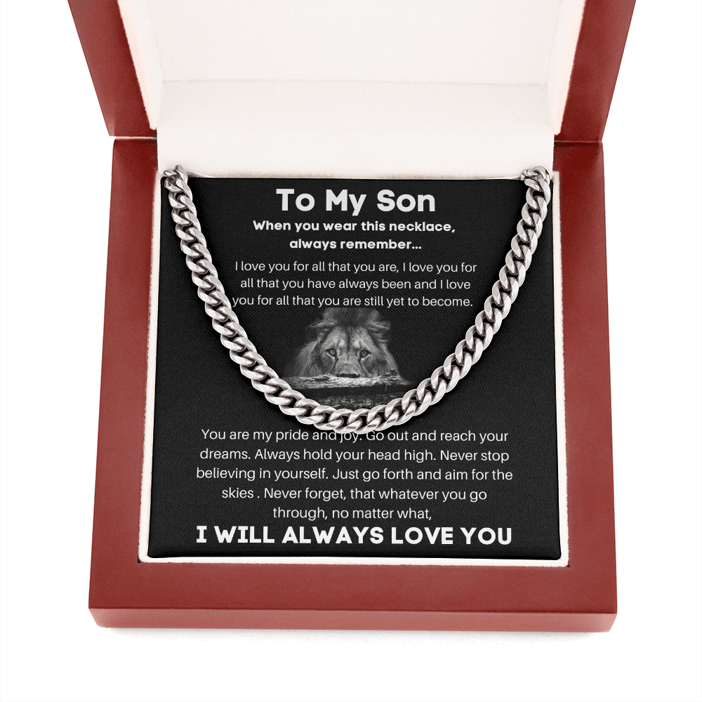To My Son - When You Wear This Necklace - Cuban Chain Necklace