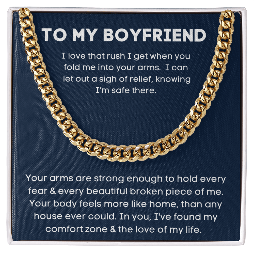 To My Boyfriend - Love Of My Life - Cuban Link Chain