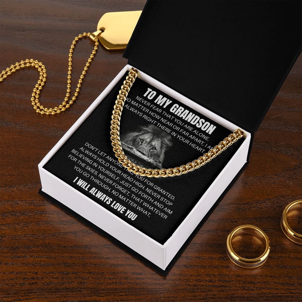 [Almost Sold Out] To My Grandson - Never Fear- Cuban Link Chain