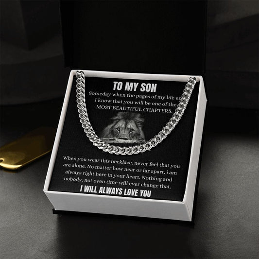 To My Son - Someday When The Pages Of My Life - Cuban Link Chain