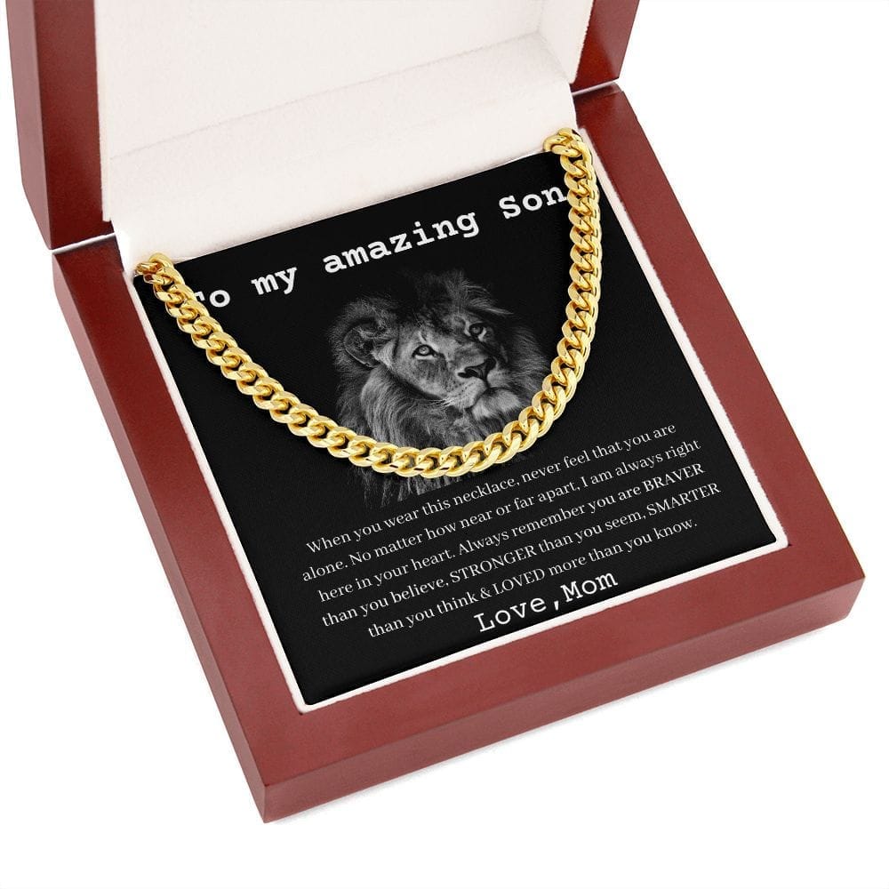 [Almost Sold Out] To My Amazing Son - Love Mom - Cuban Link Chain - Limited Time Offer!!