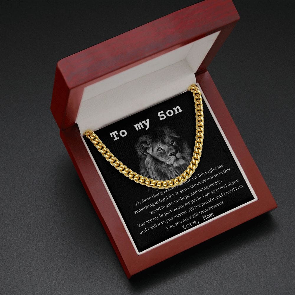 To My Son - I Believe - Cuban Link Chain