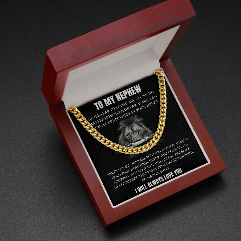 To My Nephew- Never Forget - Cuban Link Chain Necklace
