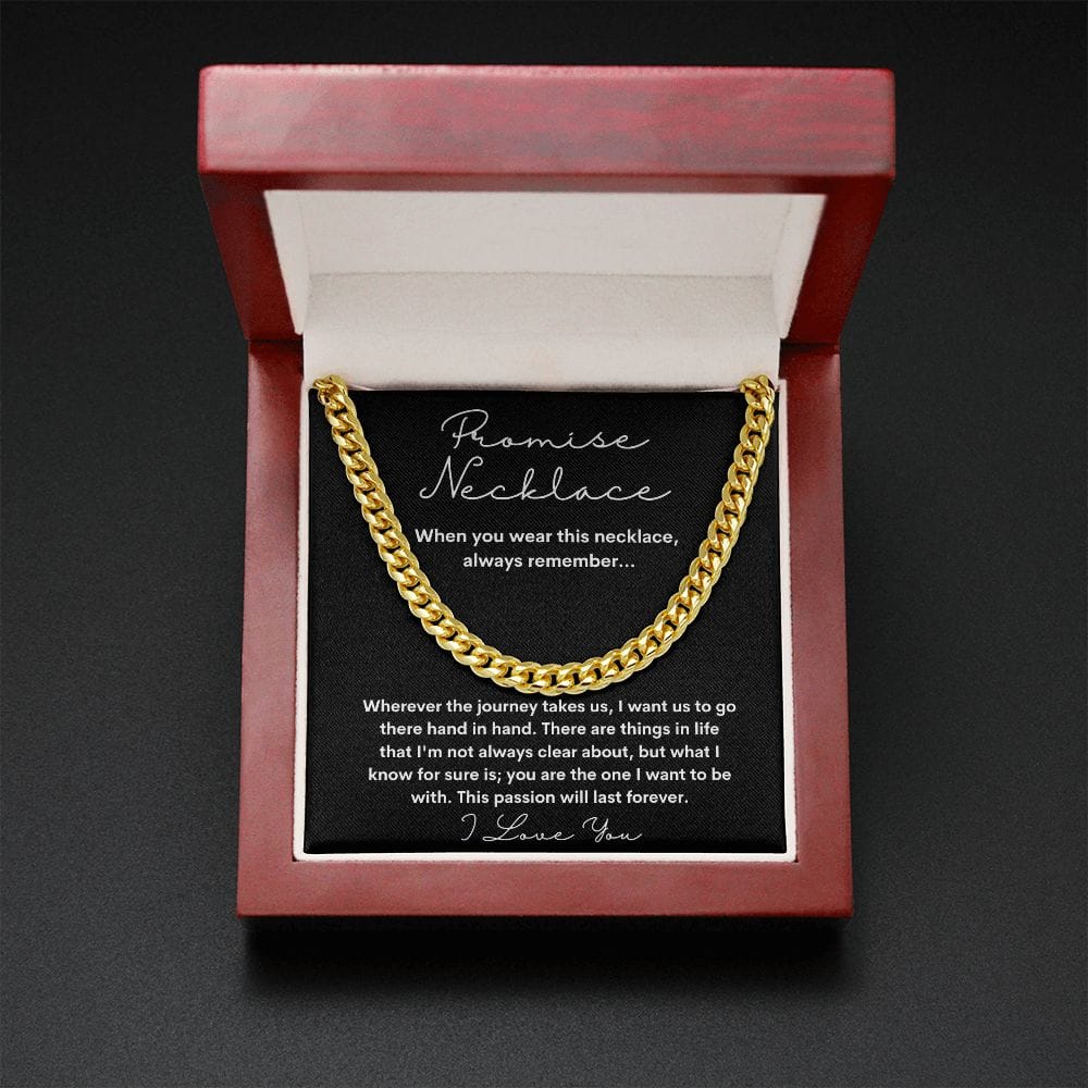 Promise Necklace - This Passion Will Last Forever - Cuban Link Chain