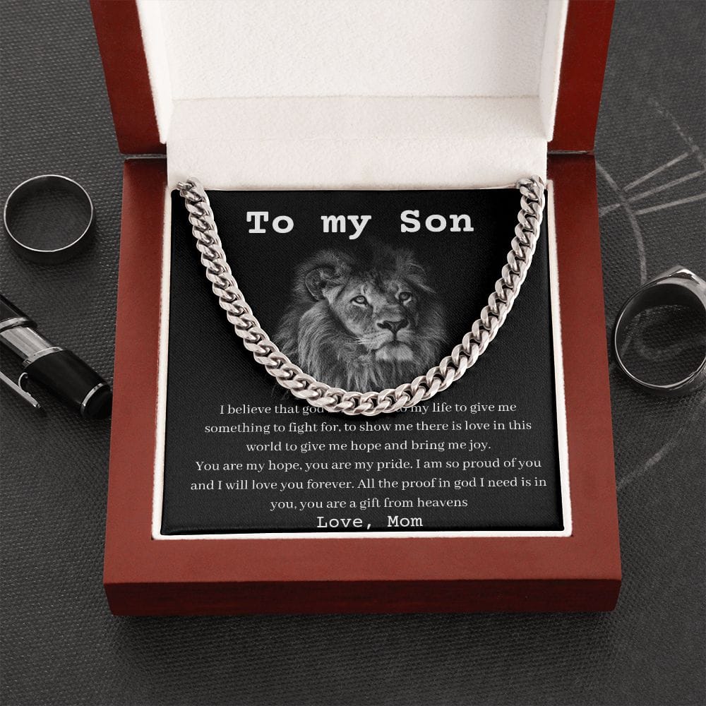 To My Son - I Believe - Cuban Link Chain