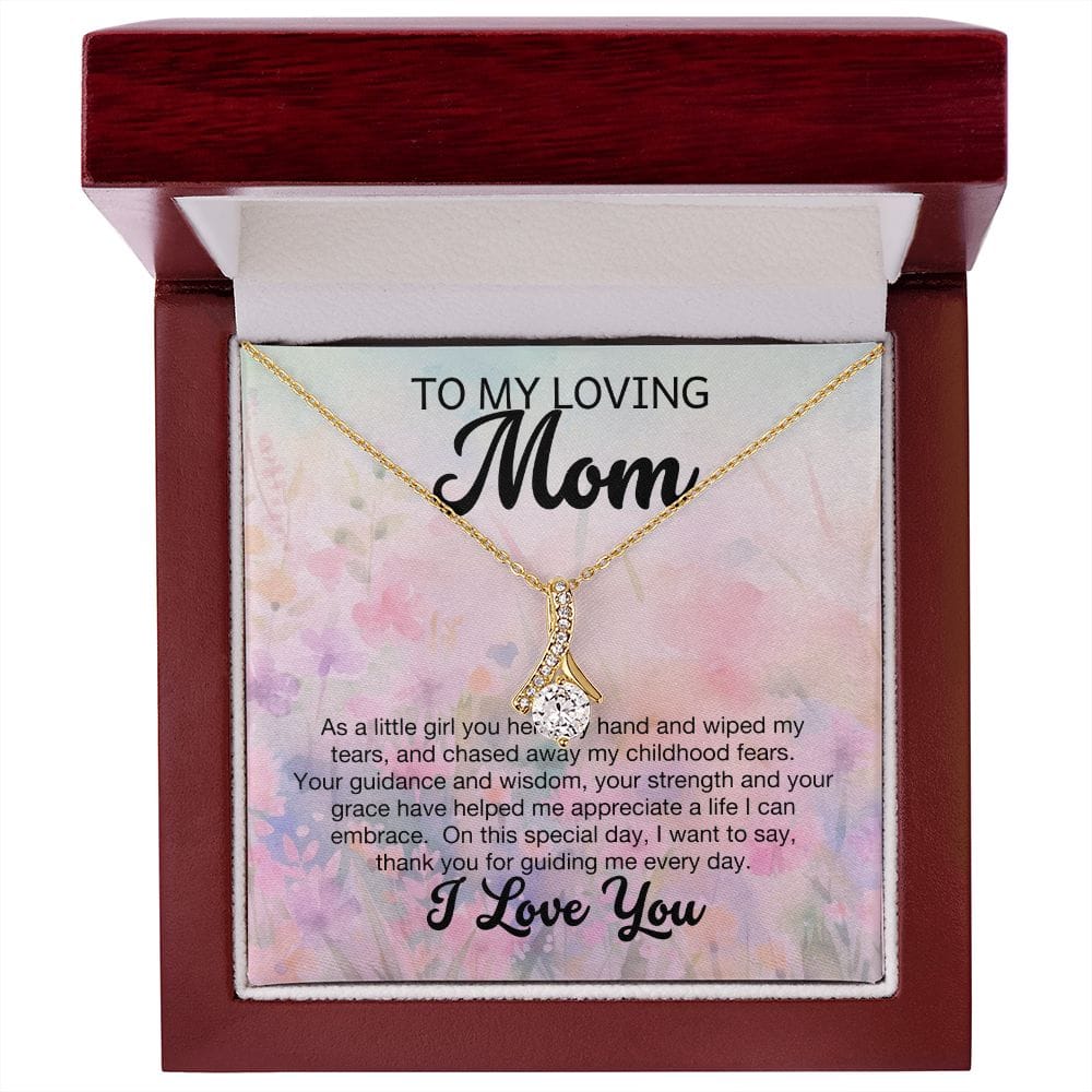 To My Loving Mom - I Love You - Alluring Beauty Necklace