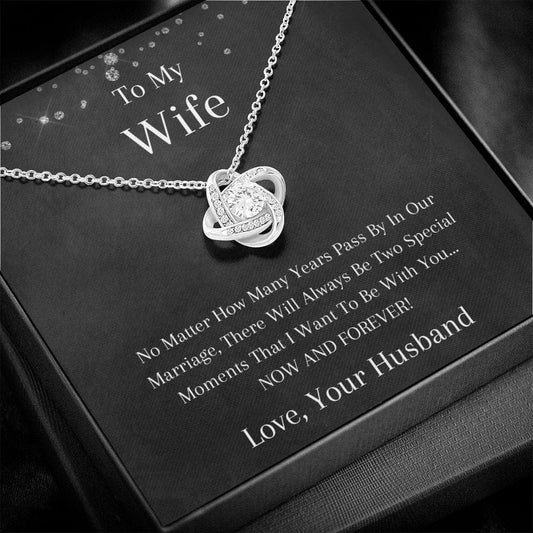 To My Wife - No Matter - Love Knot Necklace