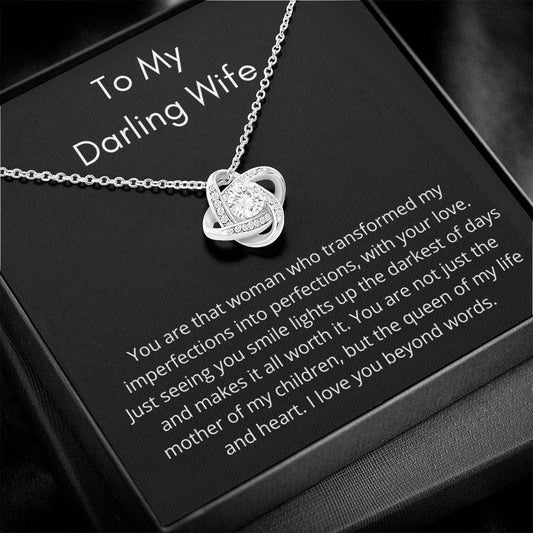 To My Darling Wife - Love Knot Necklace