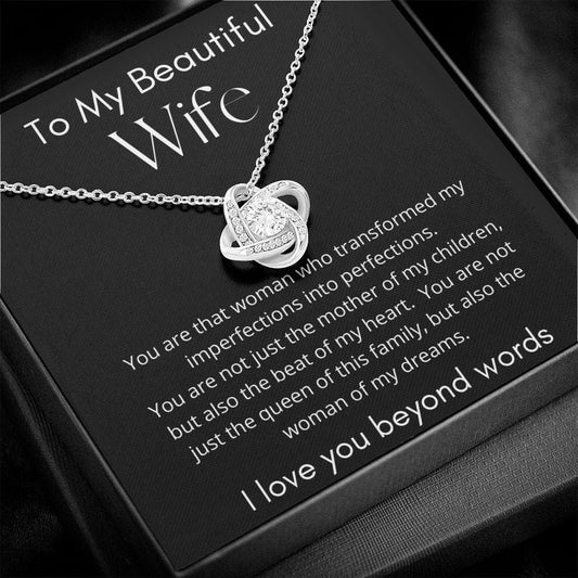 To My Beautiful Wife - You Are That Women - Love Knot Necklace