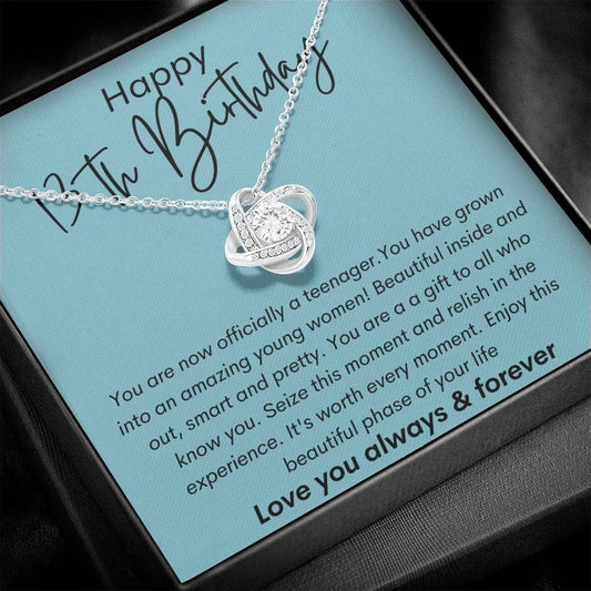 Happy 13th Birthday - Love Knot Necklace