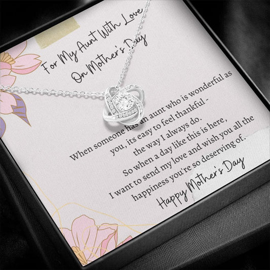 For My Aunt With Love On Mother's Day - Love Knot Necklace