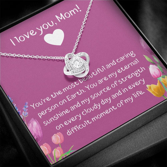 I Love You Mom - Love Knot Necklace