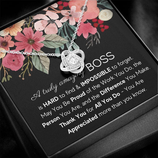 A Truly Amazing Boss - Love Knot Necklace