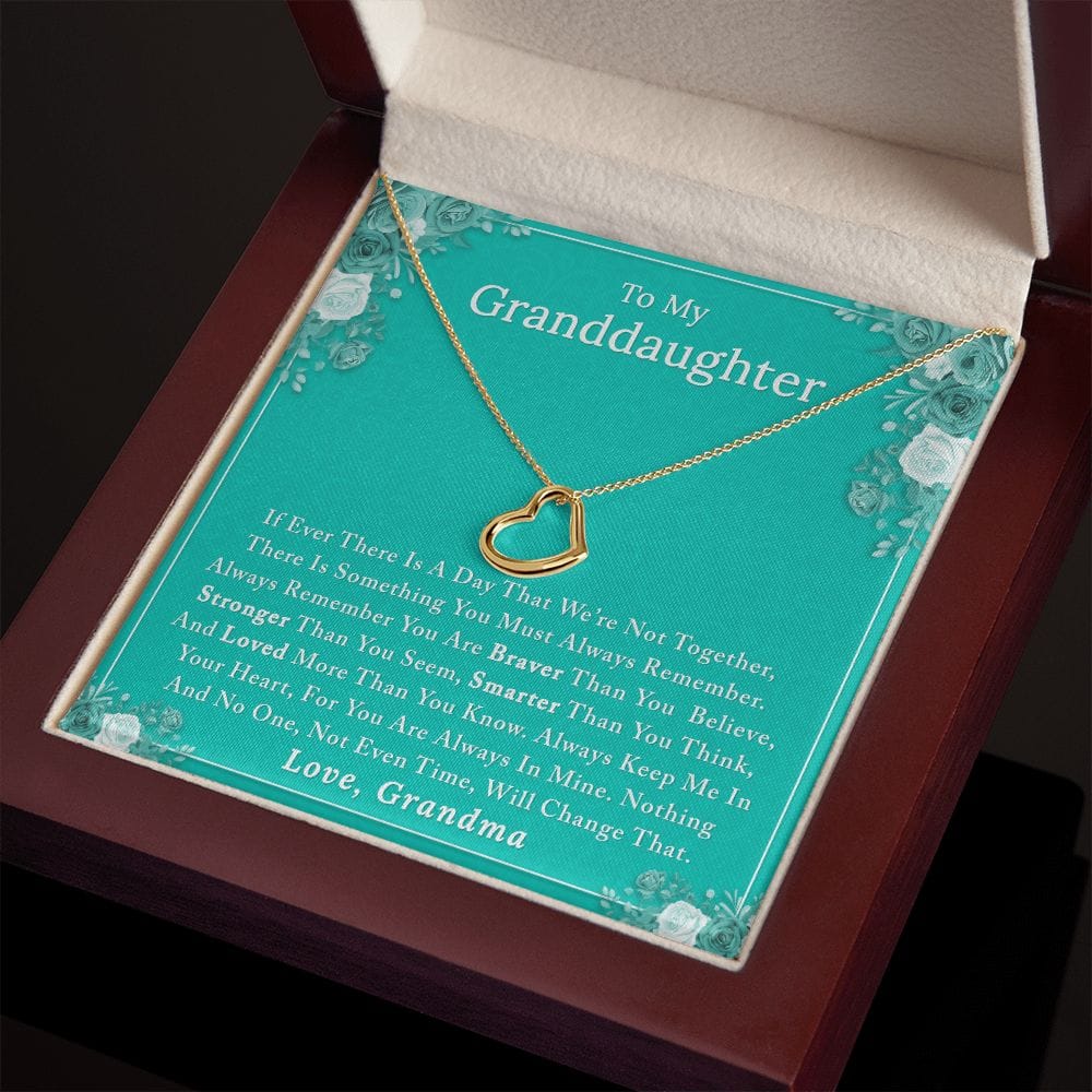To My Granddaughter - If Ever - Delicate Heart Necklace