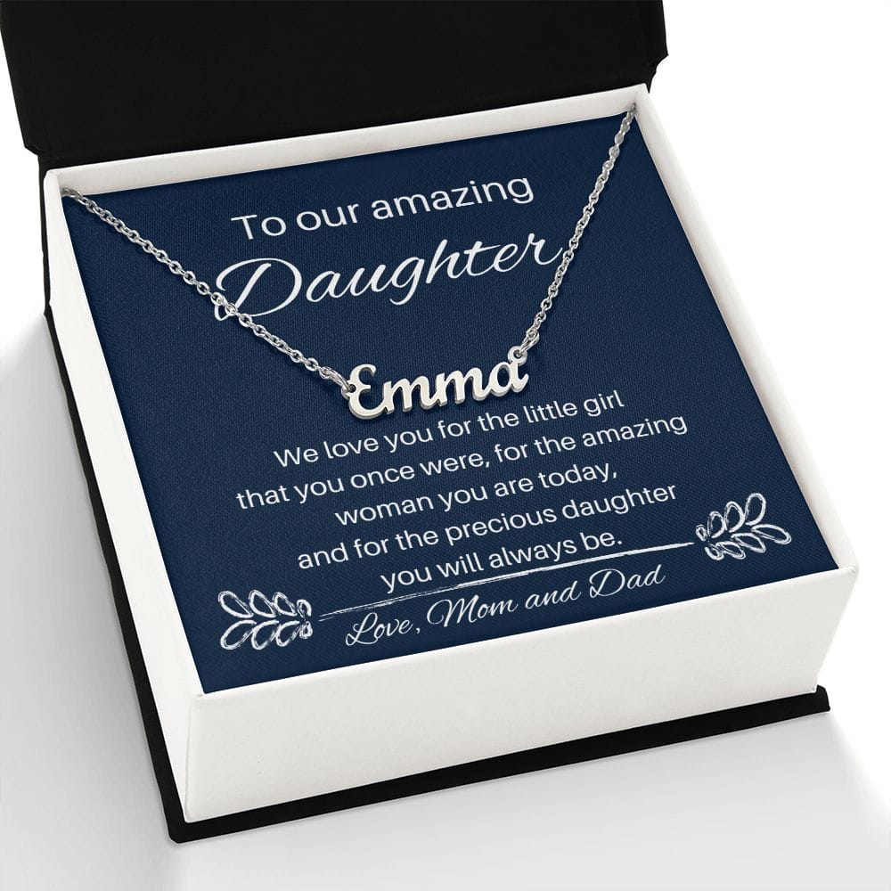 To Our Amazing Daughter - Personalized Name Necklace