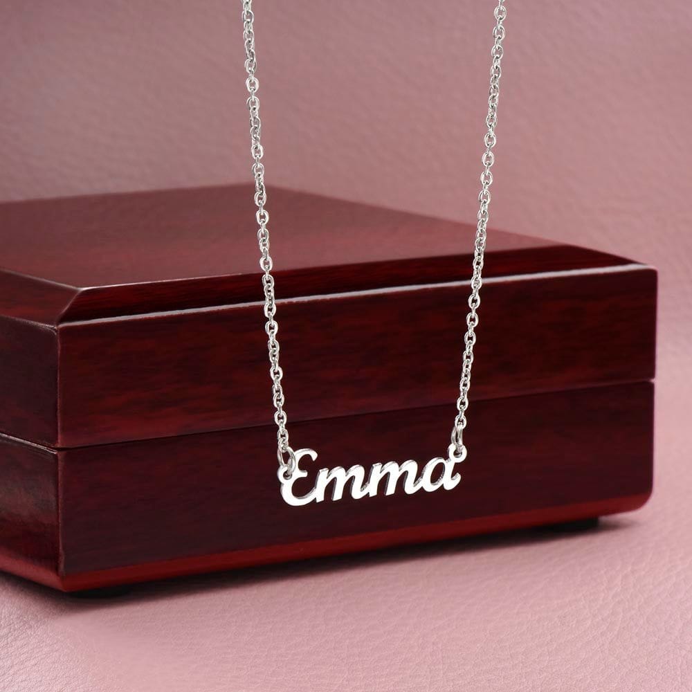Happy 9th Birthday - Personalized Name Necklace