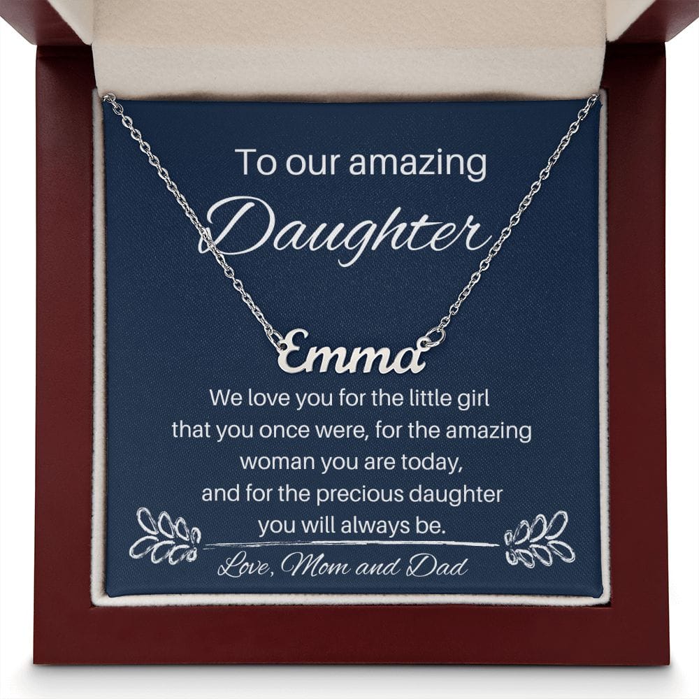 To Our Amazing Daughter - Personalized Name Necklace