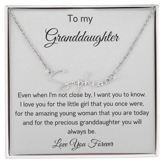 To My Granddaughter - Love You Forever - Signature Style Necklace