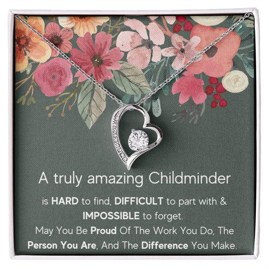 A Truly Amazing Childminder - Forever Love Necklace