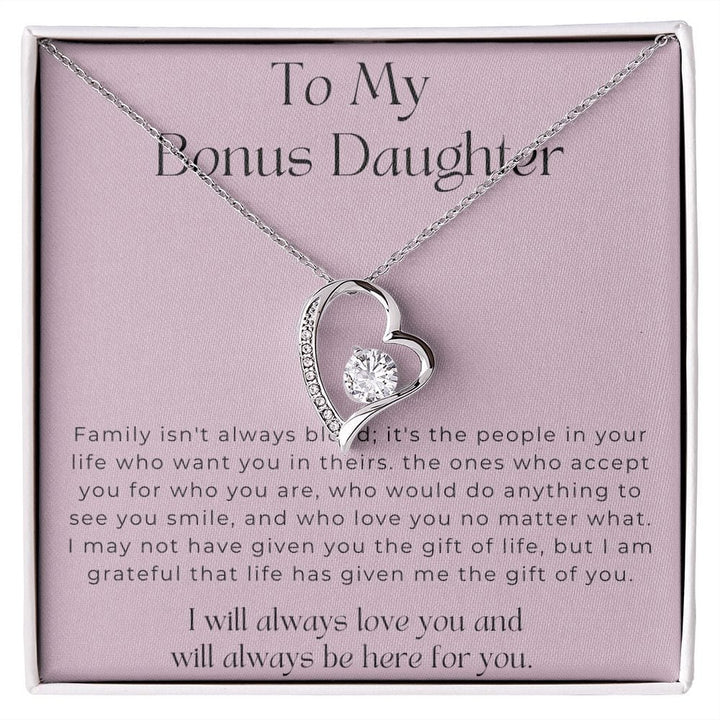 Personalized To My Loving Bonus Daughter Necklace From Stepmom No Matter  The Distance Stepdaughter Birthday Christmas Jewelry Customized Gift Box  Message Card - Teecentury.com