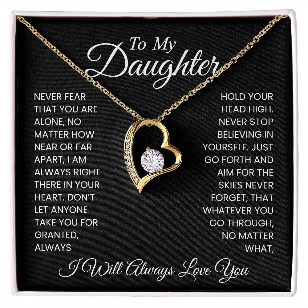 To My Daughter - Never Fear - Forever Love Necklace
