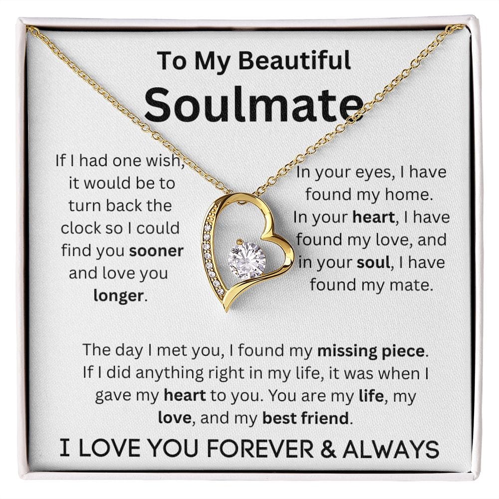 To My Beautiful Soulmate - In Your Eyes - Forever Love Necklace